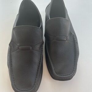 Black Leather Loafers Size 41